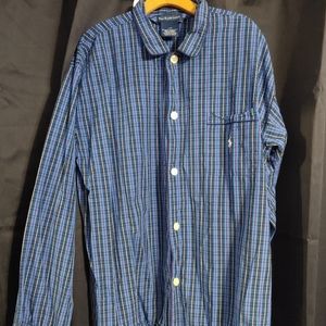 Polo Ralph Lauren Pajama Shirt Large Blue